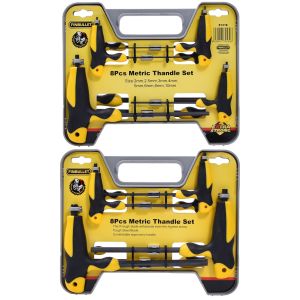 Kuuskantvõtmete komplekt Finbullet t-käepidemega 8-osaline