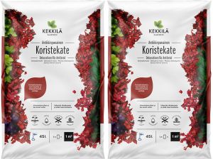 2 kotti Kekkilä Dekoratiivmultši tellisepunane 45 l