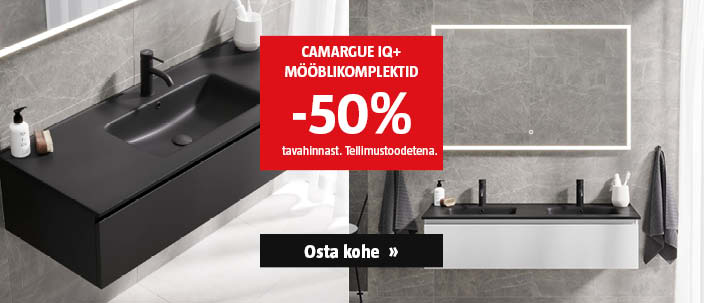 Camargue Skärgård, IQ+ vannitoamööbli komplektid -50% tavahinnast.