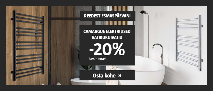 Vaid R-E! Camargue elektrilised rätikukuivatid -20% tavahinnast.