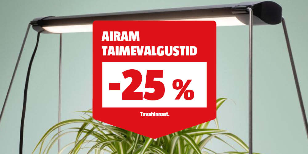 Airam taimevalgustid -25% tavahinnast