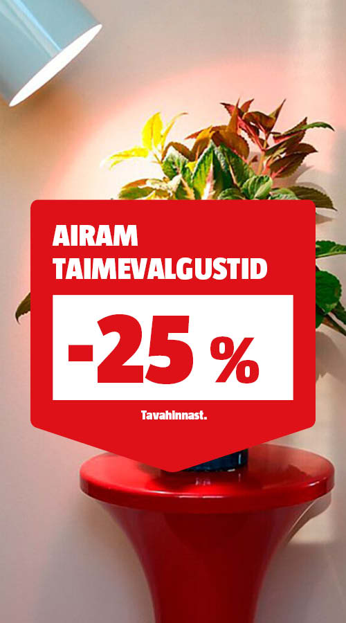 Airam taimevalgustid -25% tavahinnast