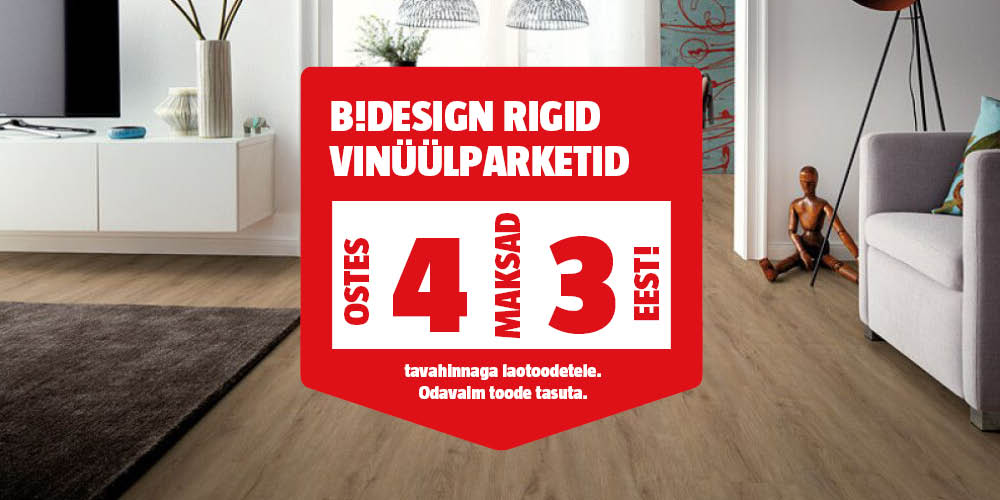 B!Design Rigid vin&uuml;&uuml;lparketid ostes 4, maksad 3 eest.