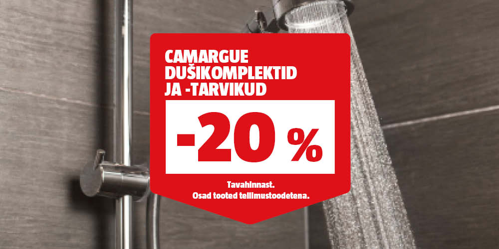 Camargue dušikomlektid ja -tarvikud -20% tavahinnast