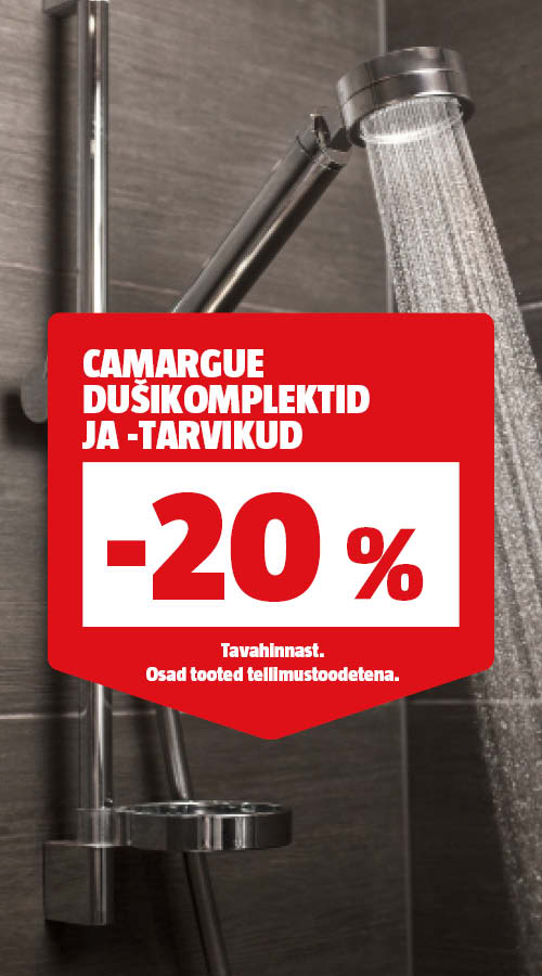 Camargue dušikomlektid ja -tarvikud -20% tavahinnast