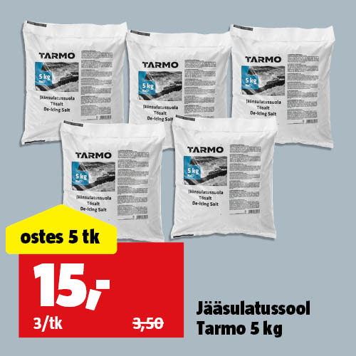  J&auml;&auml;sulatussool Tarmo 5 kg: ostes 5 tk hind kokku 15&euro;