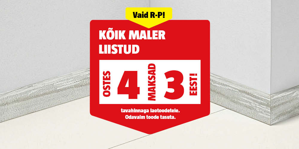 Vaid R-P! K&otilde;ik Maler liistud ostes 4, maksad 3 eest.