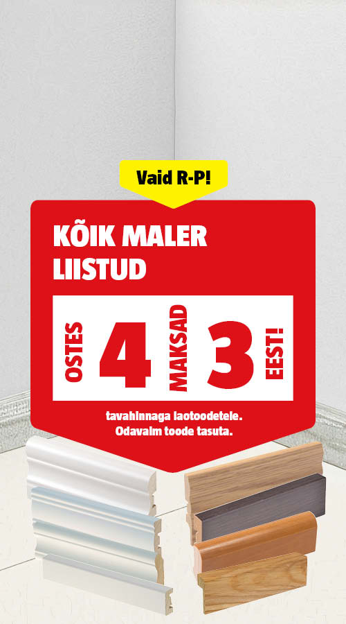 Vaid R-P! K&otilde;ik Maler liistud ostes 4, maksad 3 eest.