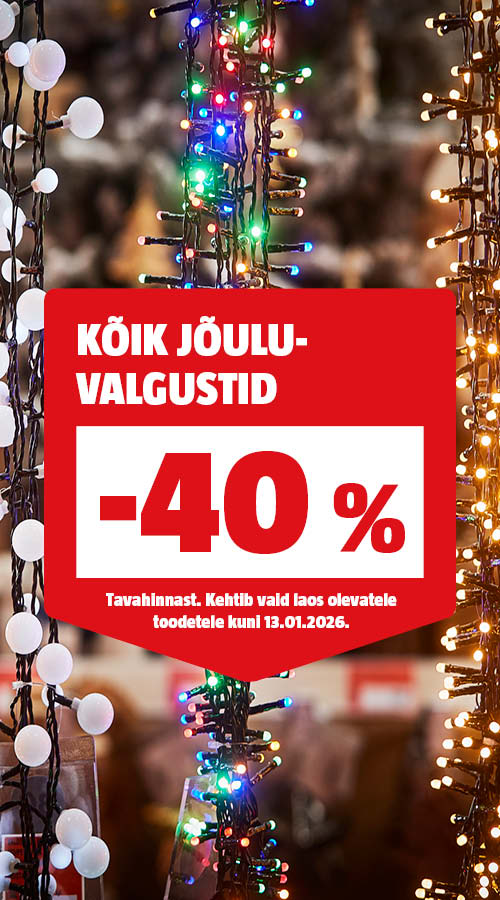 K&otilde;ik j&otilde;ulutuled -40% tavahinnast.