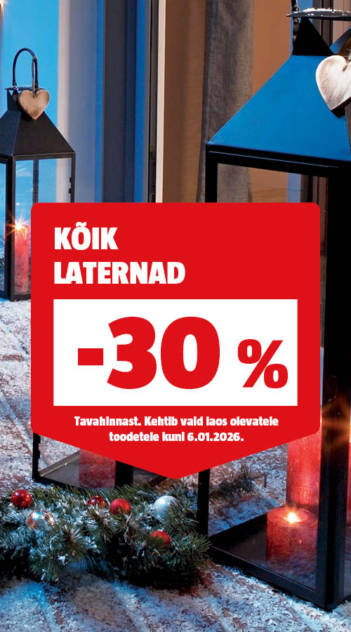 Kõik laternad -30% tavahinnast.