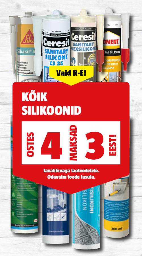 Vaid R-E! K&otilde;ik silikoonid ostes 4, maksad 3 eest.