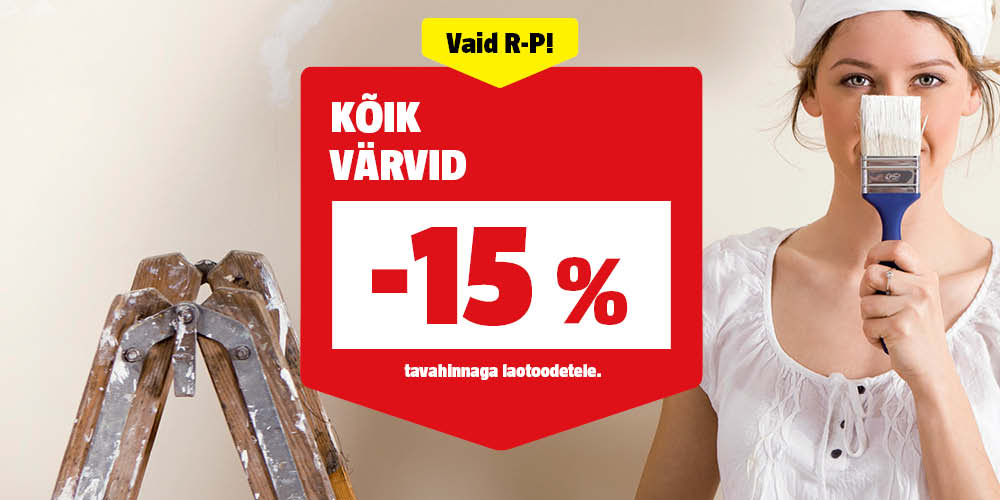 Vaid R-P!. Kõik värvid -15% tavahinnast.
