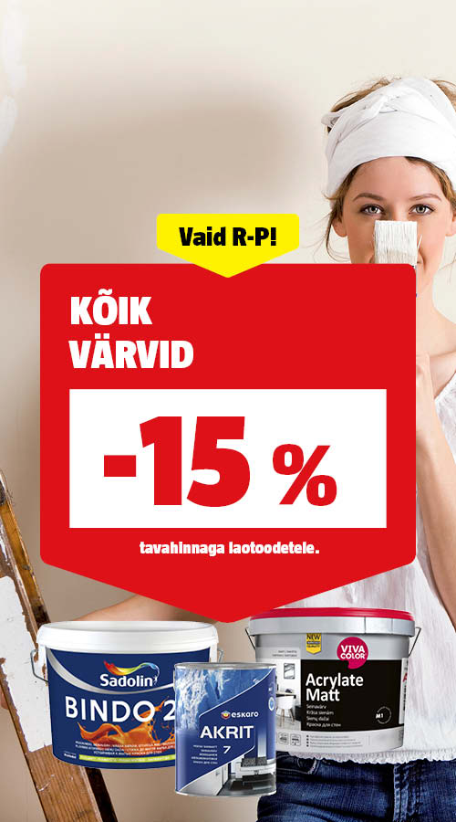 Vaid R-P!. Kõik värvid -15% tavahinnast.