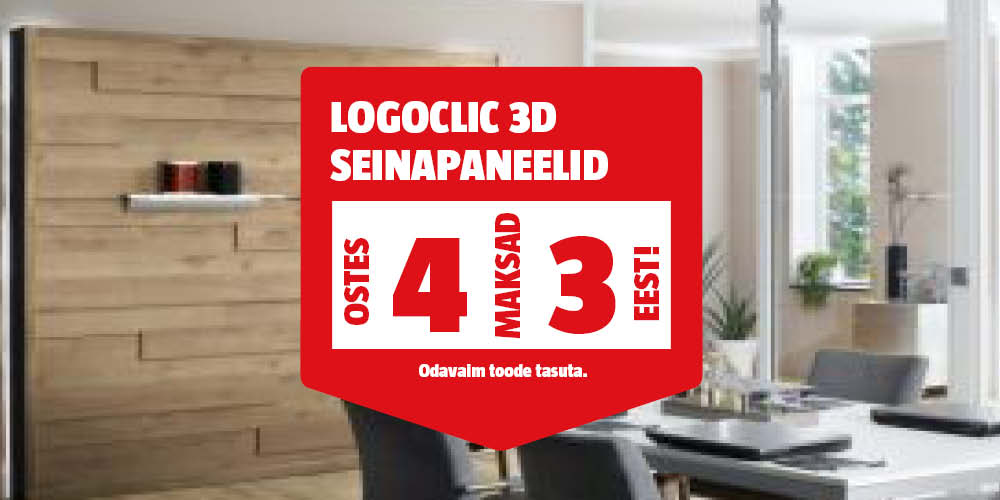 Logoclic 3D seinapaneelid ostes 4, maksad 3 eest.