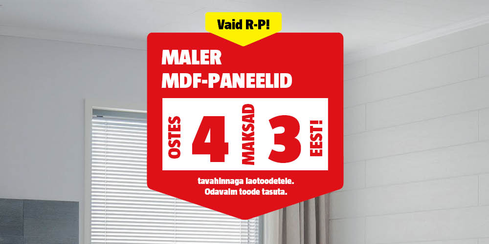 Vaid R-P! Maler MDF-paneelid ostes 4, maksad 3 eest.