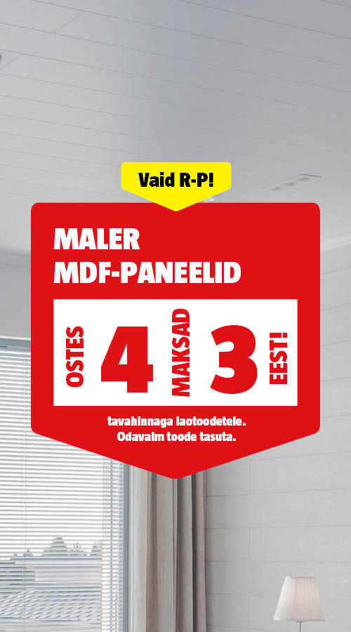 Vaid R-P! Maler MDF-paneelid ostes 4, maksad 3 eest.