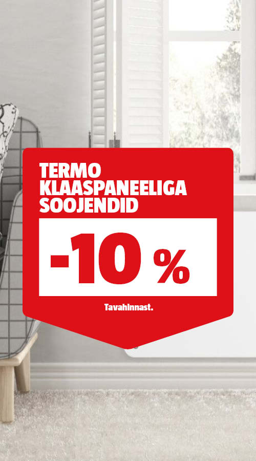 Termo klaaspaneeliga soojendid -10%.
