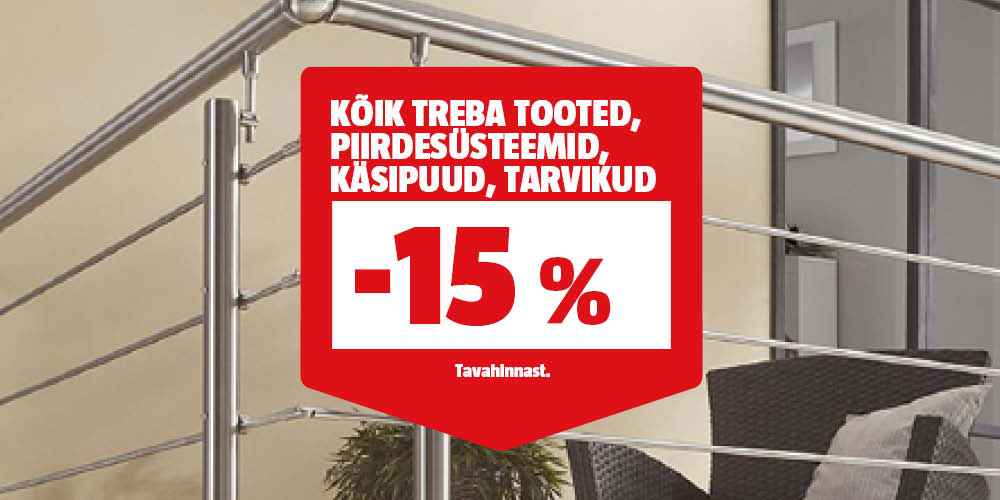 Kõik Treba tooted -15% tavahinnast