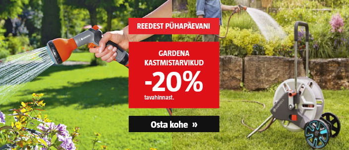 Vaid R-P! Gardena kastmistarvikud -20% tavahinnast. Ei kehti aiapumpadele.