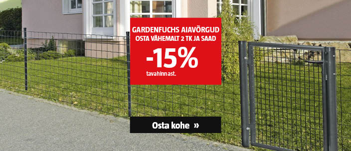 Gardenfuchs aiavõrgud: ostes vähemalt 2 tk, saad -15% tavahinnast.