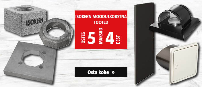 Isokern moodulkorstna tooted ostes 5, maksad 4 eest.