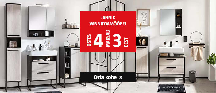 Jannik vannitoamööbel ostes 4, maksad 3 eest.