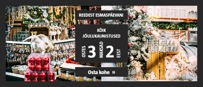 Vaid R-E! Kõik jõulukaunistused ostes 3, maksad 2 eest.