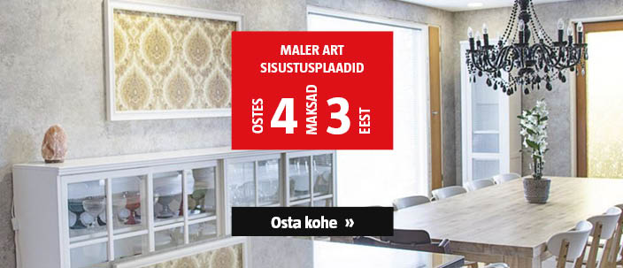 Maler Art sisustusplaadid ostes 4, maksad 3 eest.