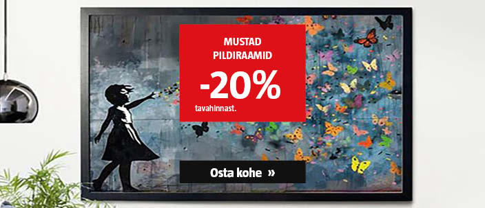 Mustad pildiraamid -20% tavahinnast.