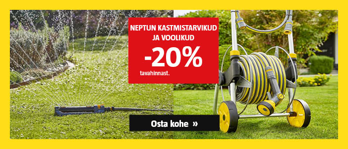 Neptun kastmistarvikud ja voolikud -20% tavahinnast.