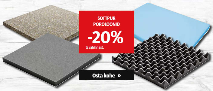 Softpur poroloonid -20% tavahinnast.