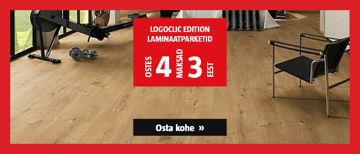 Logoclic Edition laminaatparketid ostes 4, maksad 3 eest.