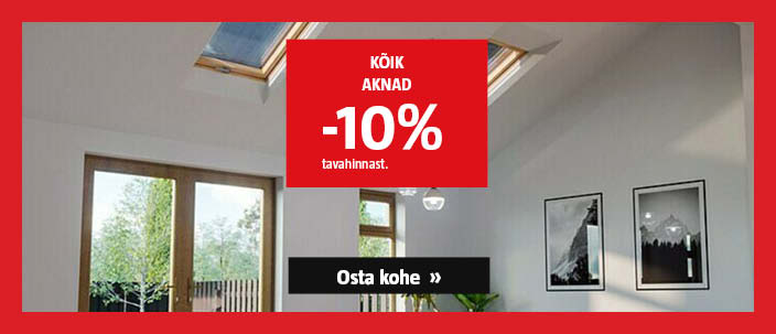 Kõik aknad -10% tavahinnast.