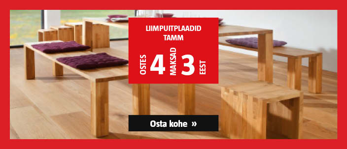 Liimpuitplaadid tamm ostes 4, maksad 3 eest.