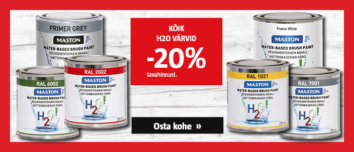 Kõik H2O! värvid -20% tavahinnast.