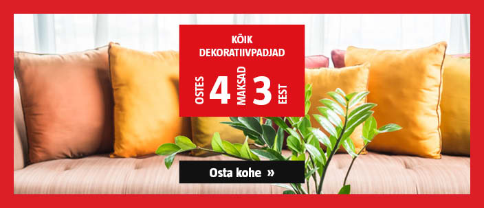 Kõik dekoratiivpadjad ostes 4, maksad 3 eest.