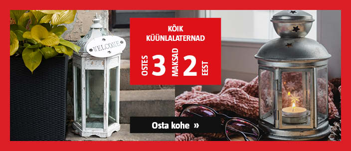 Kõik küünlalaternad ostes 3, maksad 2 eest.