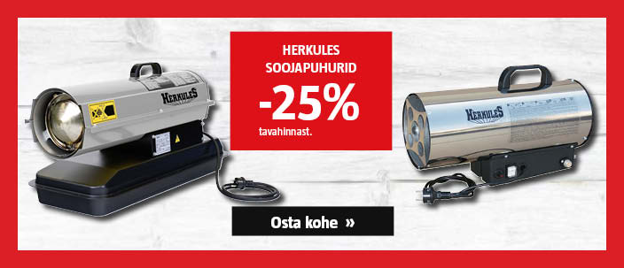Kõik Herkules soojapuhurid -25% tavahinnast.