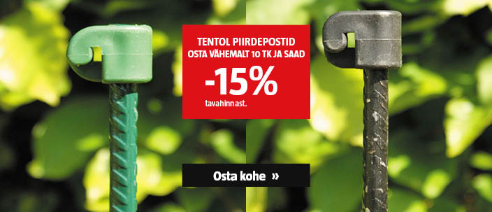 Tentol piirdepostid: ostes 10 tk ja rohkem, saad -15% tavahinnast.