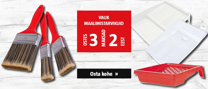 Valik maalimistarvikuid ostes 3, maksad 2 eest.