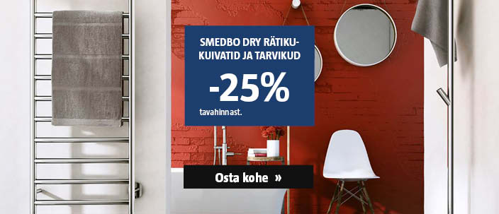 Smedbo Dry rätikukuivatid ja -tarvikud -25% tavahinnast.