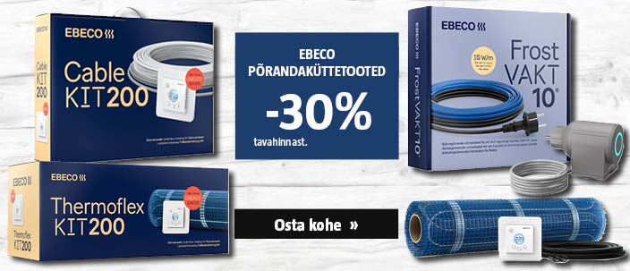 Ebeco põrandaküttetooted -30% tavahinnast.