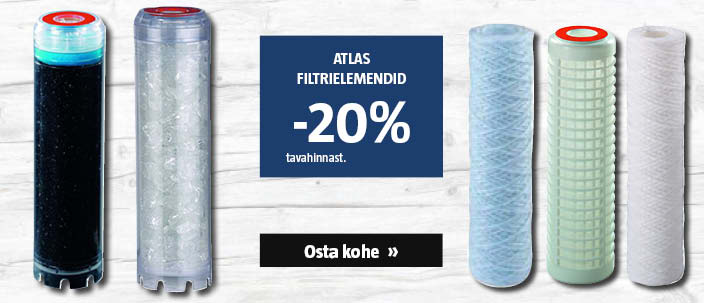 Atlas filtrielemendid -20% tavahinnast.