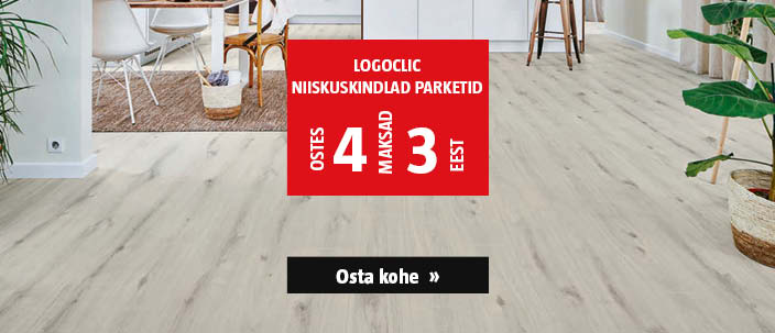 Logoclic niiskuskindlad parketid ostes 4, maksad 3 eest.