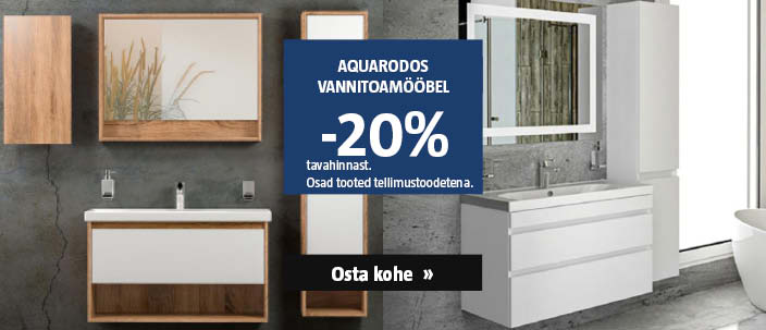 Aquarodos vannitoamööbel -20% tavahinnast.